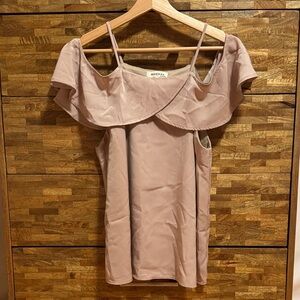 Monteau Mauve Pink Off-Shoulders Top size L